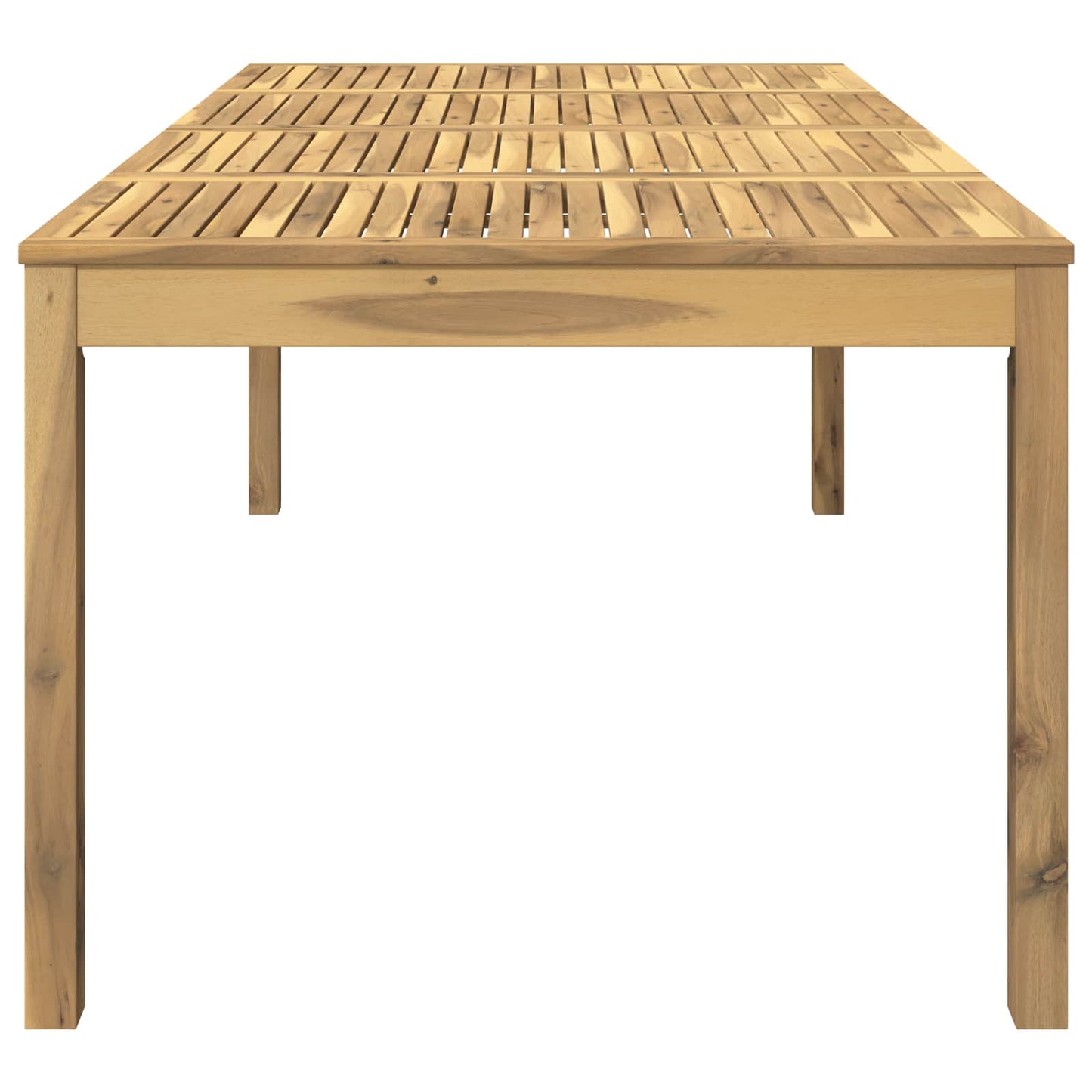 Garden Dinner Table White 196 x 100.5 x 75 cm Solid Acacia Wood