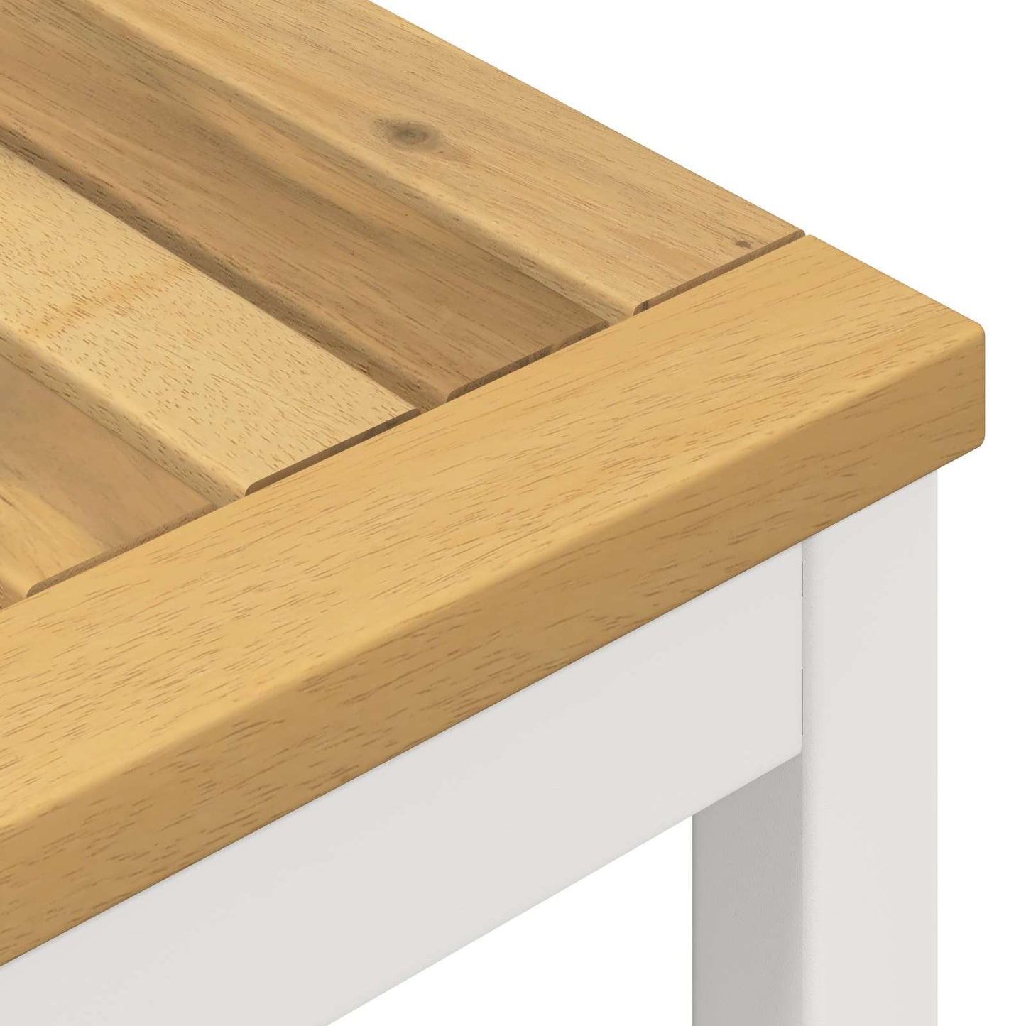 Garden Bench 80.5 x 35 x 45 cm Solid Acacia Wood White