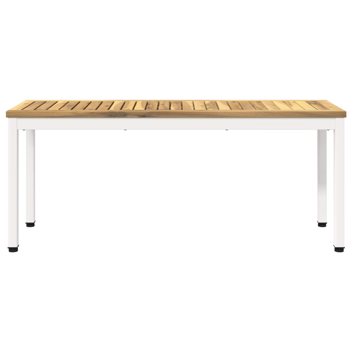Garden Bench 108.5 x 35 x 45 cm Solid Acacia Wood White