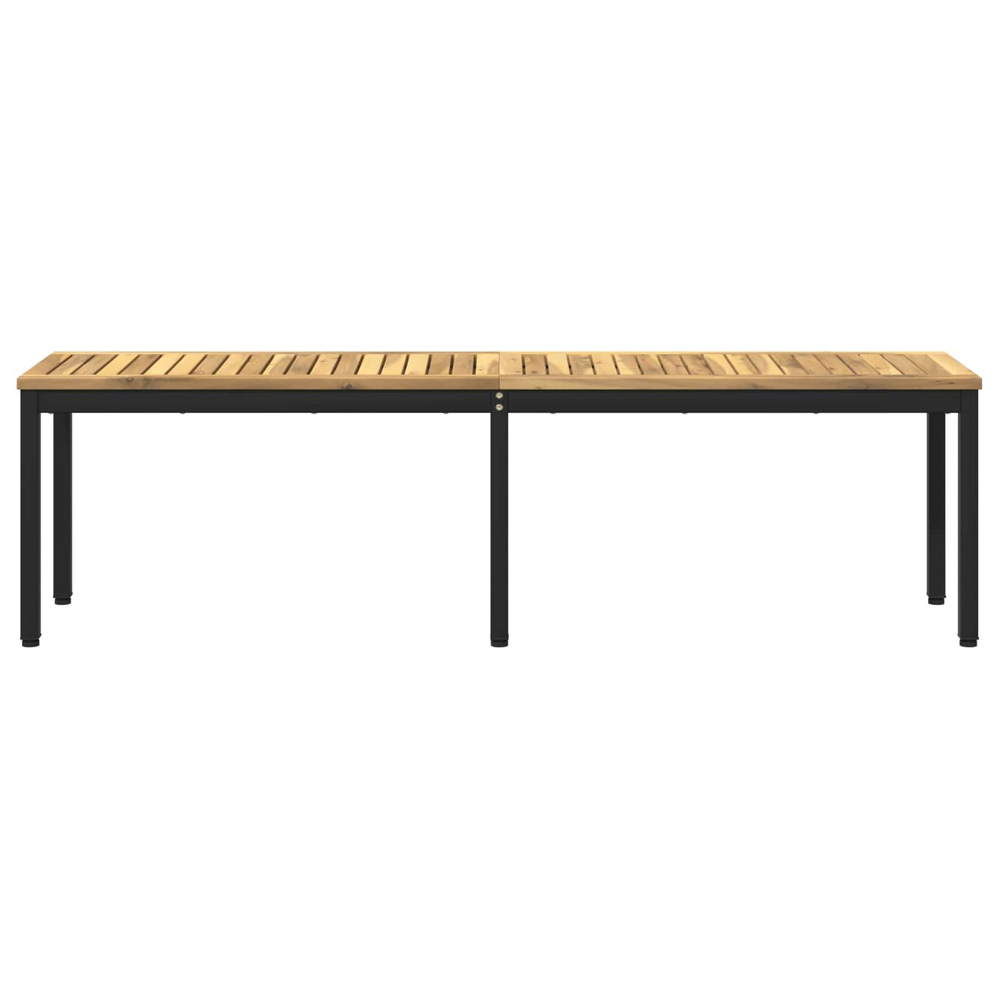 Garden Bench 161 x 35 x 45 cm Solid Acacia Wood White and Black