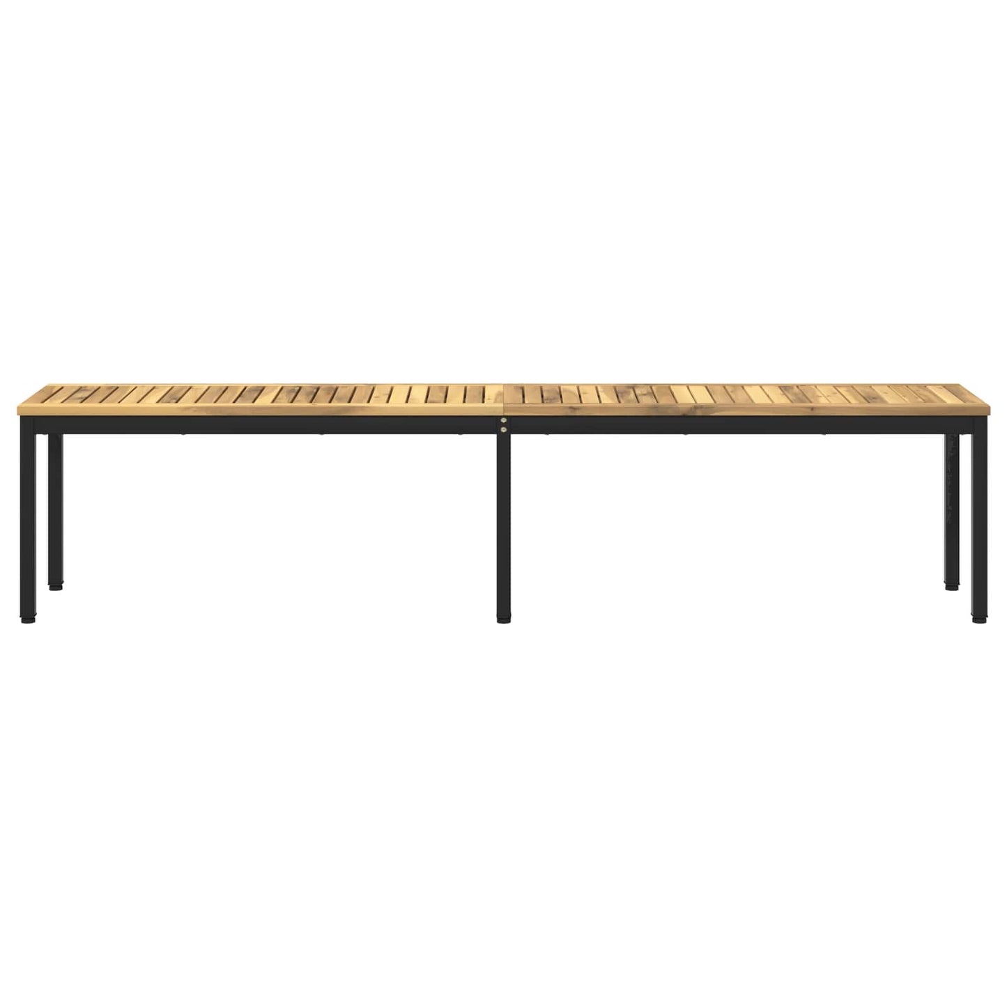Garden Bench 201 x 35 x 45 cm Solid Acacia Wood White and Black