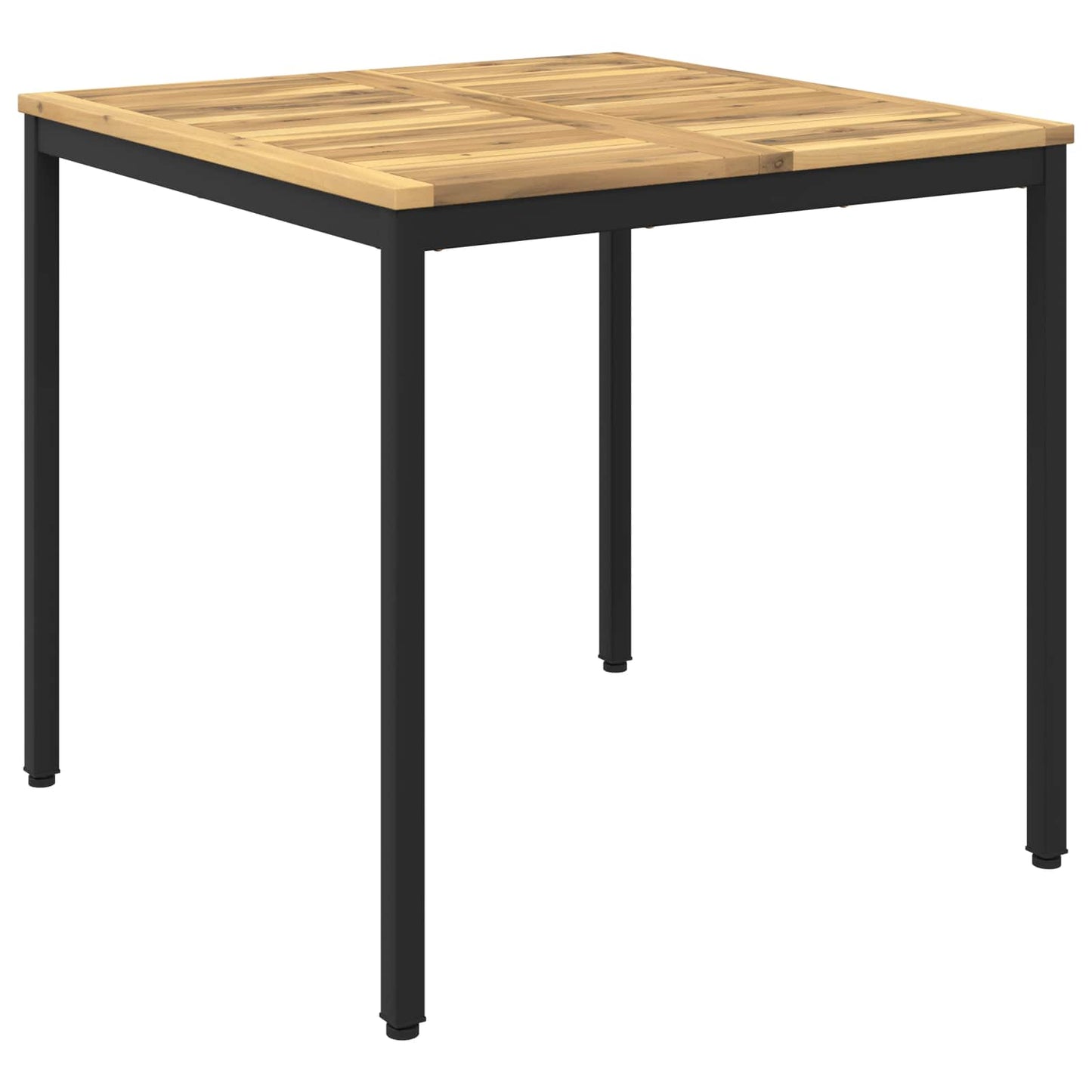 Garden Dinner Table White and Black 80 x 80.5 x 75 cm