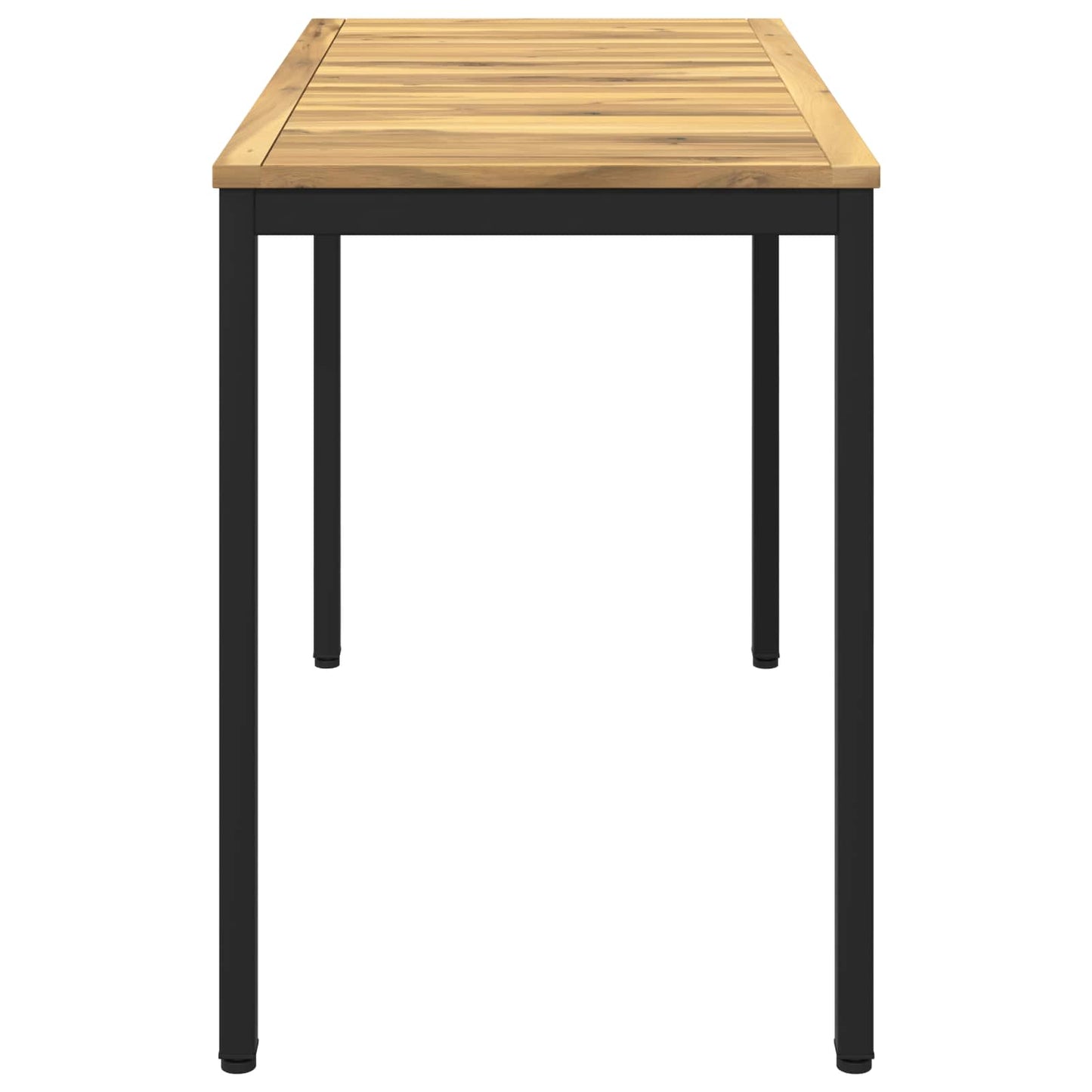 Garden Dinner Table White and Black 108.5 x 55 x 75 cm