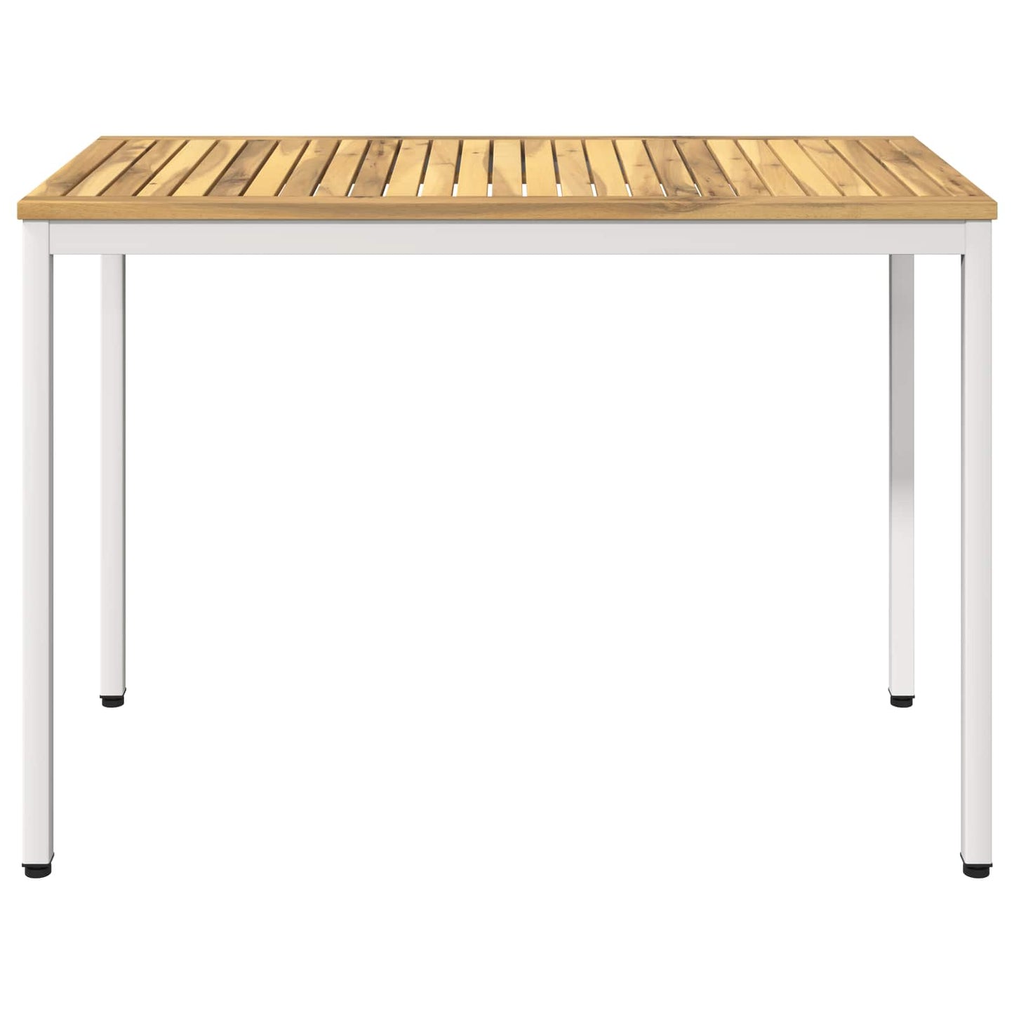 Garden Dinner Table White 108.5 x 55 x 75 cm Solid Acacia Wood