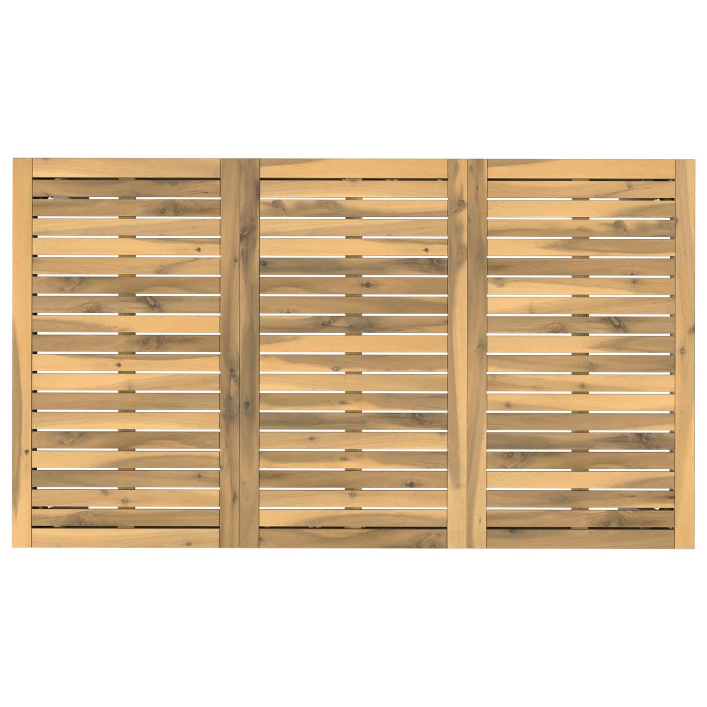 Garden Dinner Table White 141 x 80.5 x 75 cm Solid Acacia Wood