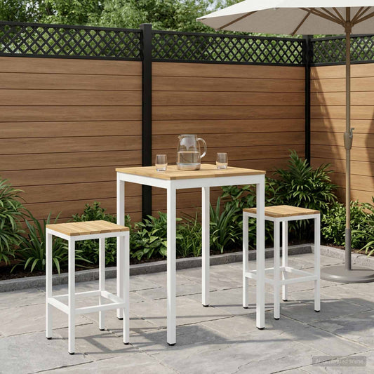 Garden Bar Table NAARDEN White 70 x 68.5 x 105 cm