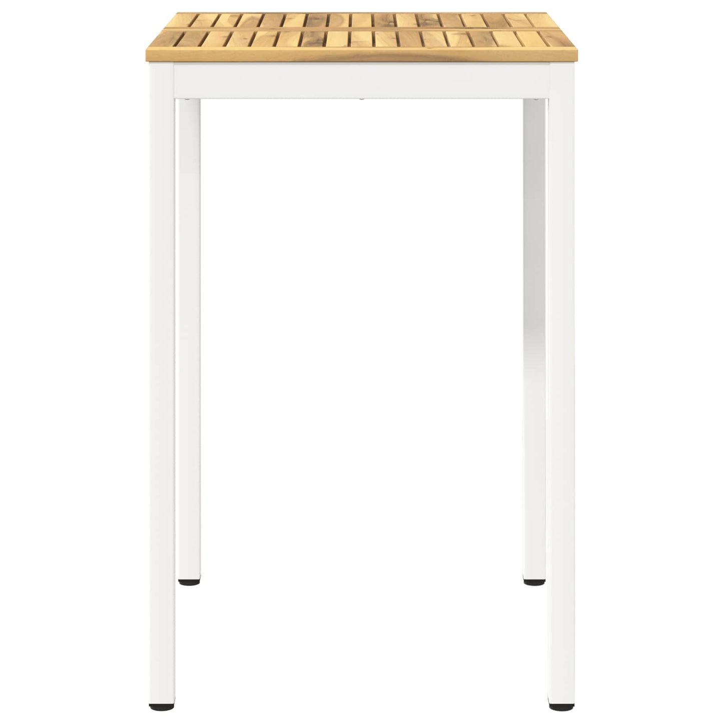 Garden Bar Table White 70 x 68.5 x 105 cm Solid Acacia Wood