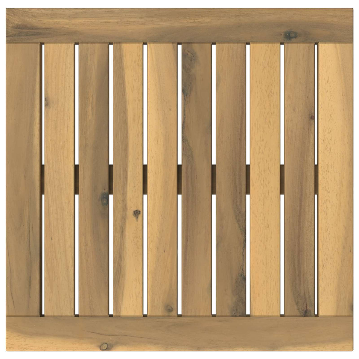 Table Top 40.5 x 40 x 2 cm Rectangular Solid Acacia Wood White