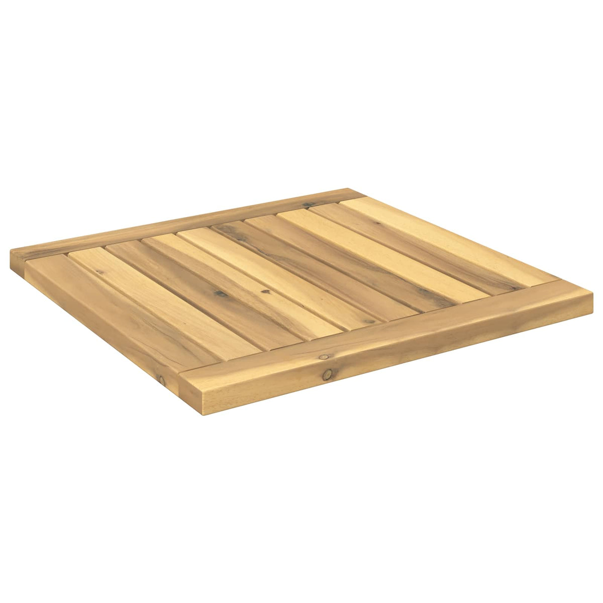 Table Top 40.5 x 40 x 2 cm Rectangular Solid Acacia Wood White