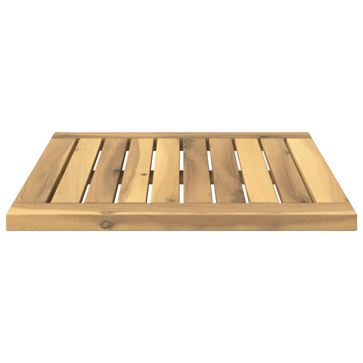 Table Top 40.5 x 40 x 2 cm Rectangular Solid Acacia Wood White