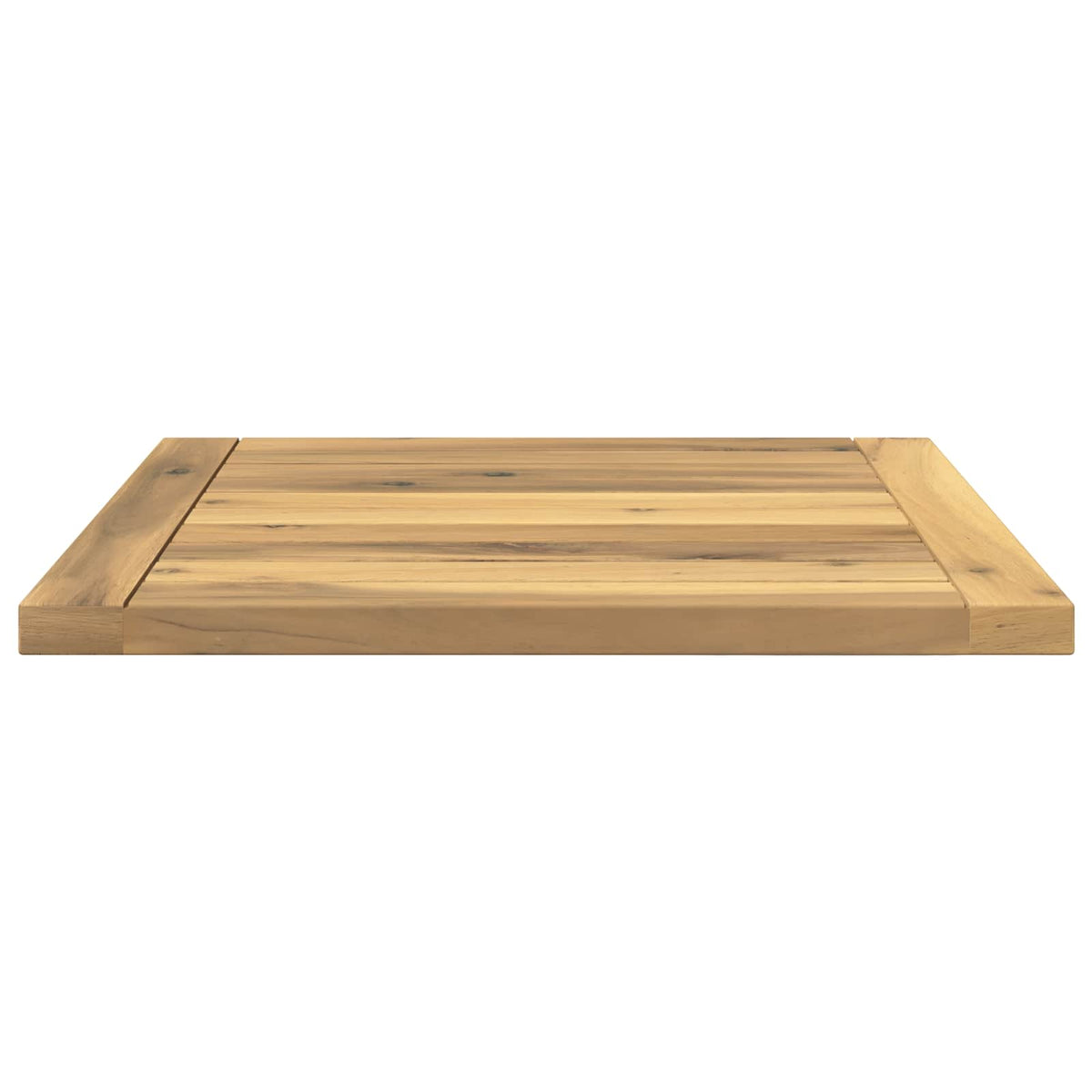 Table Top 40.5 x 40 x 2 cm Rectangular Solid Acacia Wood White