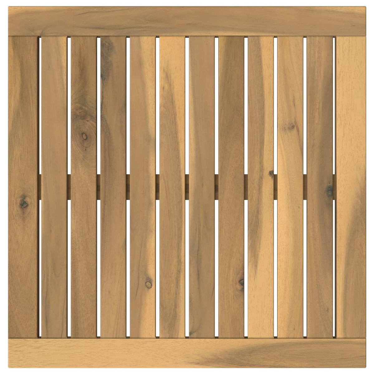 Table Top 48.5 x 49 x 2 cm Rectangular Solid Acacia Wood White