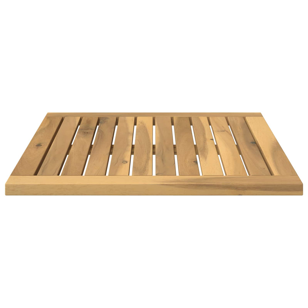 Table Top 48.5 x 49 x 2 cm Rectangular Solid Acacia Wood White
