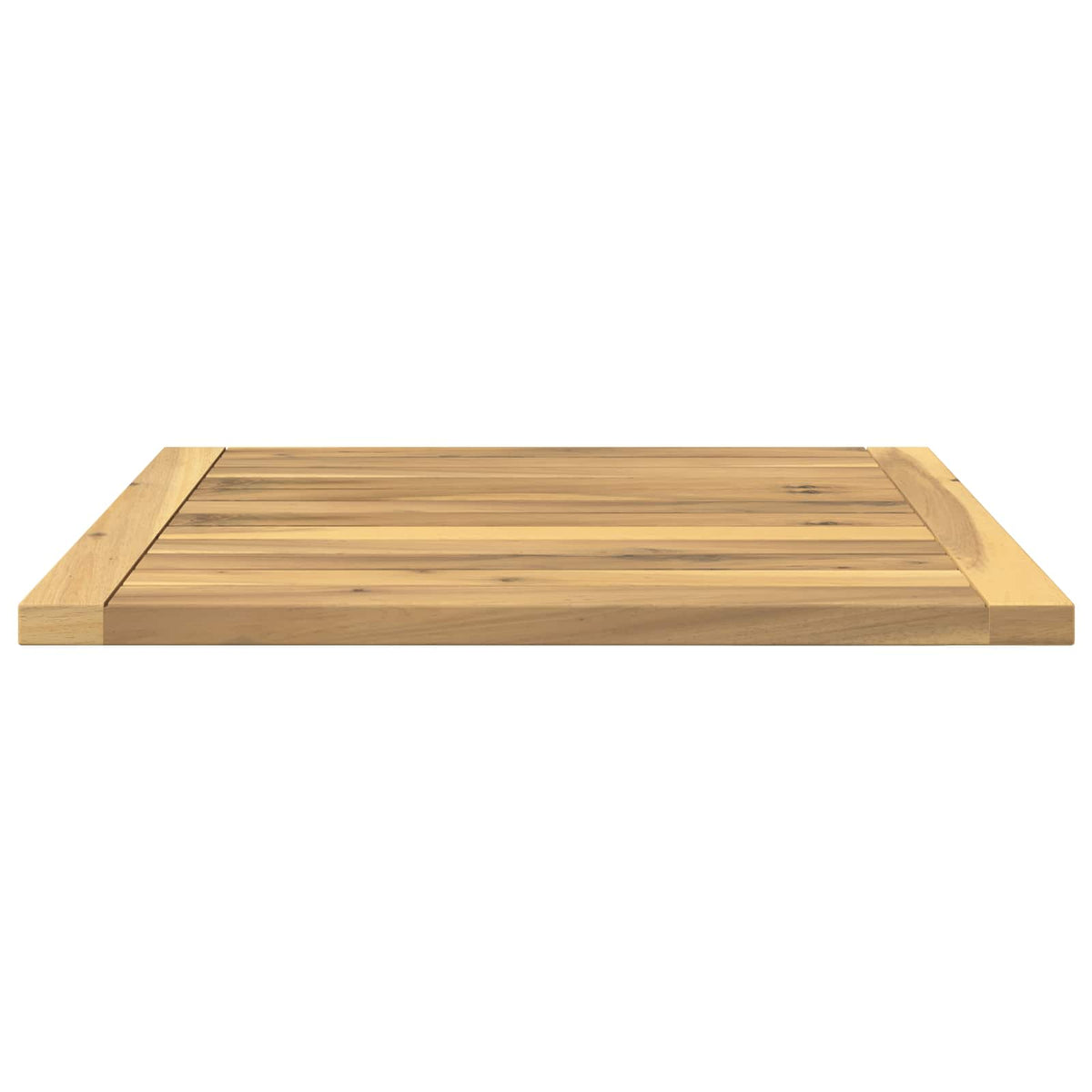 Table Top 48.5 x 49 x 2 cm Rectangular Solid Acacia Wood White