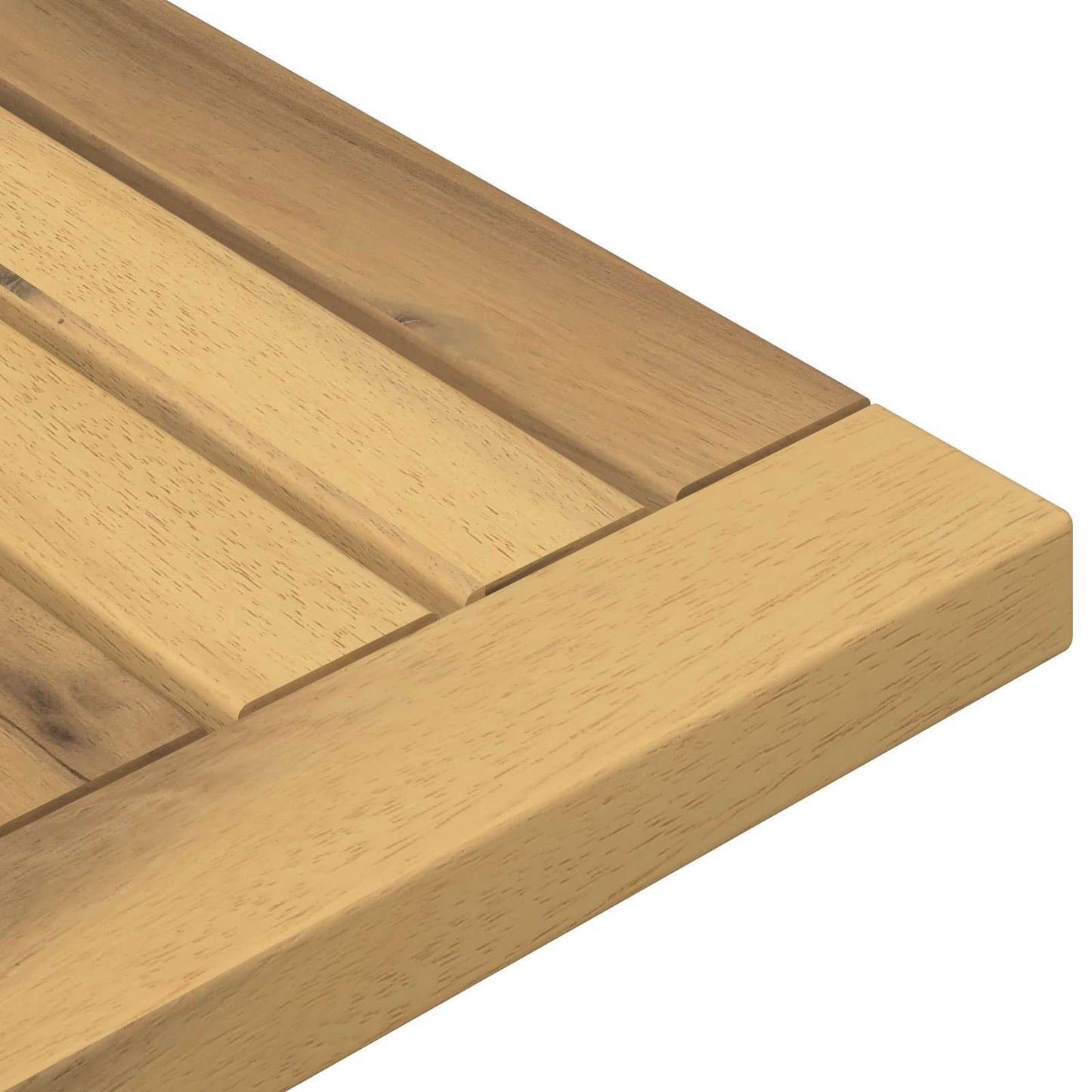 Table Top 60.5 x 30 x 2 cm Rectangular Solid Acacia Wood White