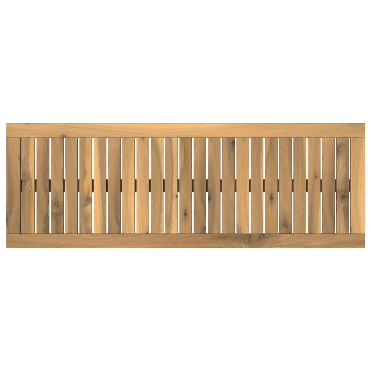 Table Top 100.5 x 35 x 2 cm Rectangular Solid Acacia Wood White