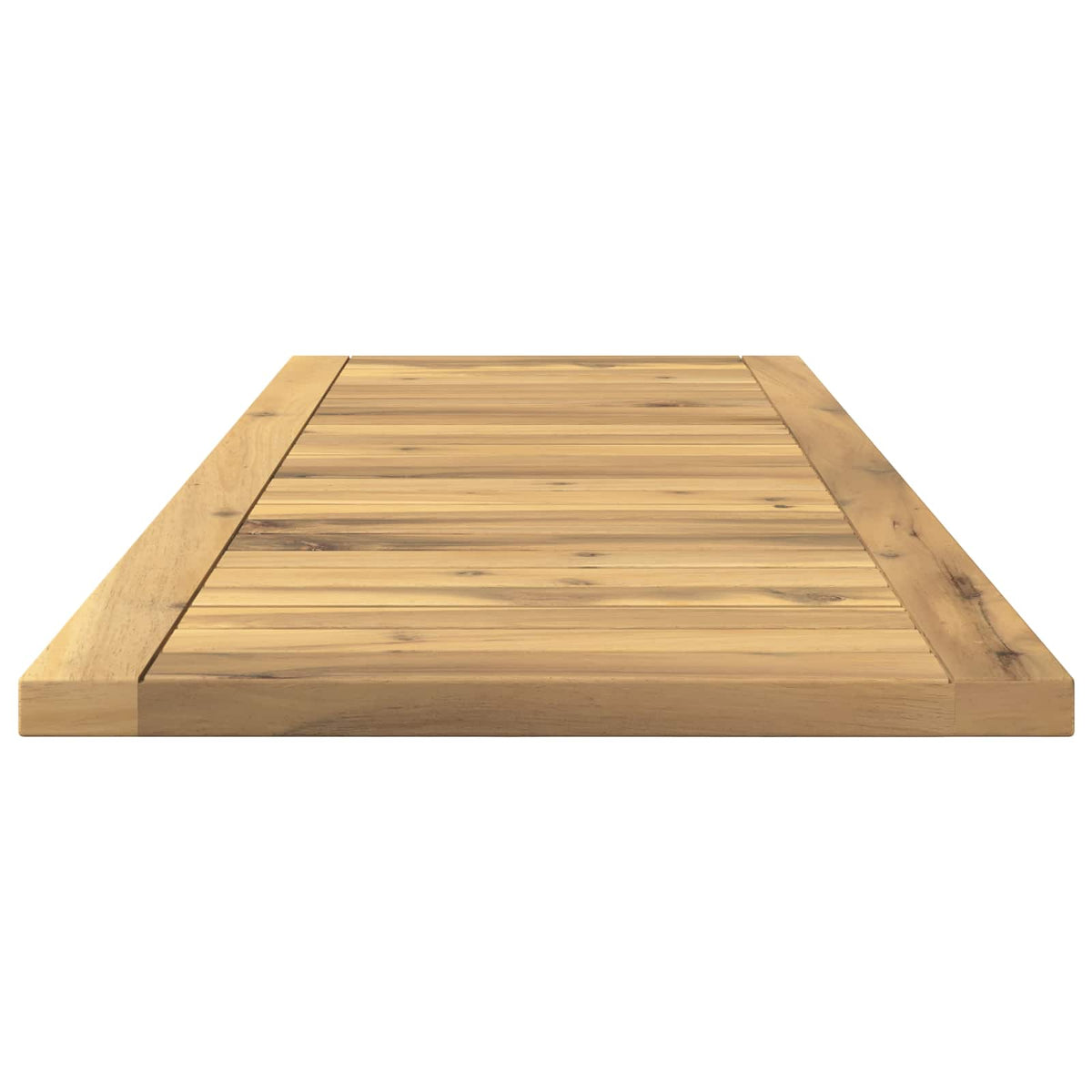 Table Top 100.5 x 35 x 2 cm Rectangular Solid Acacia Wood White