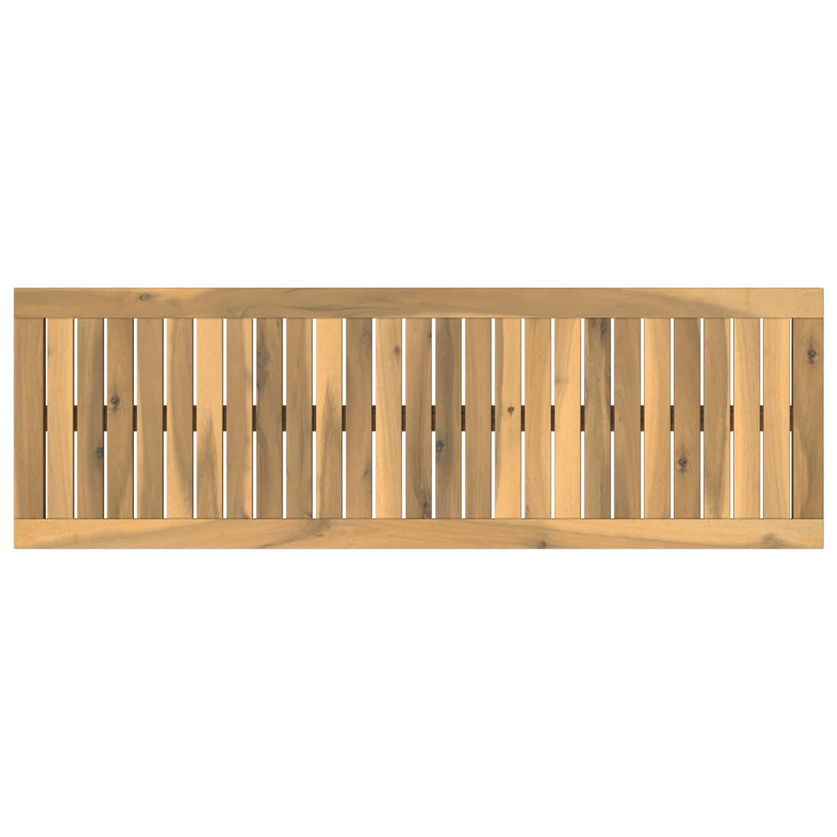 Table Top 108.5 x 35 x 2 cm Rectangular Solid Acacia Wood White
