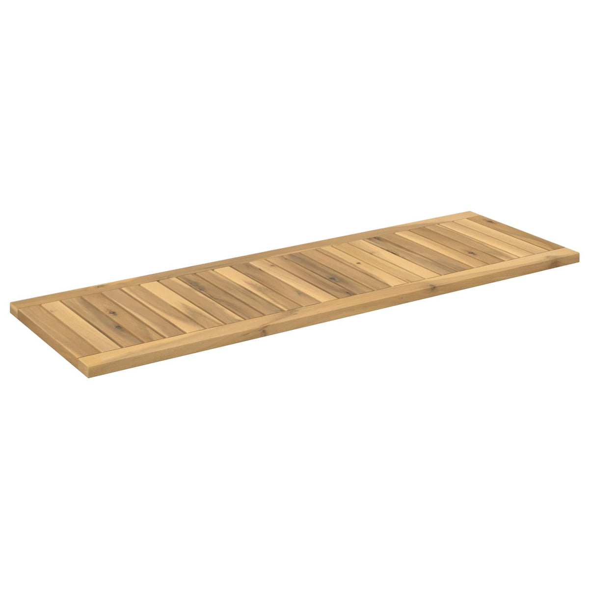 Table Top 108.5 x 35 x 2 cm Rectangular Solid Acacia Wood White