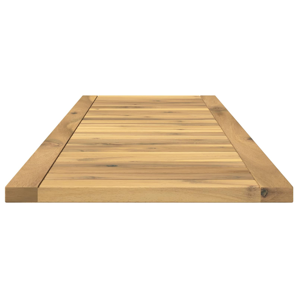 Table Top 108.5 x 35 x 2 cm Rectangular Solid Acacia Wood White