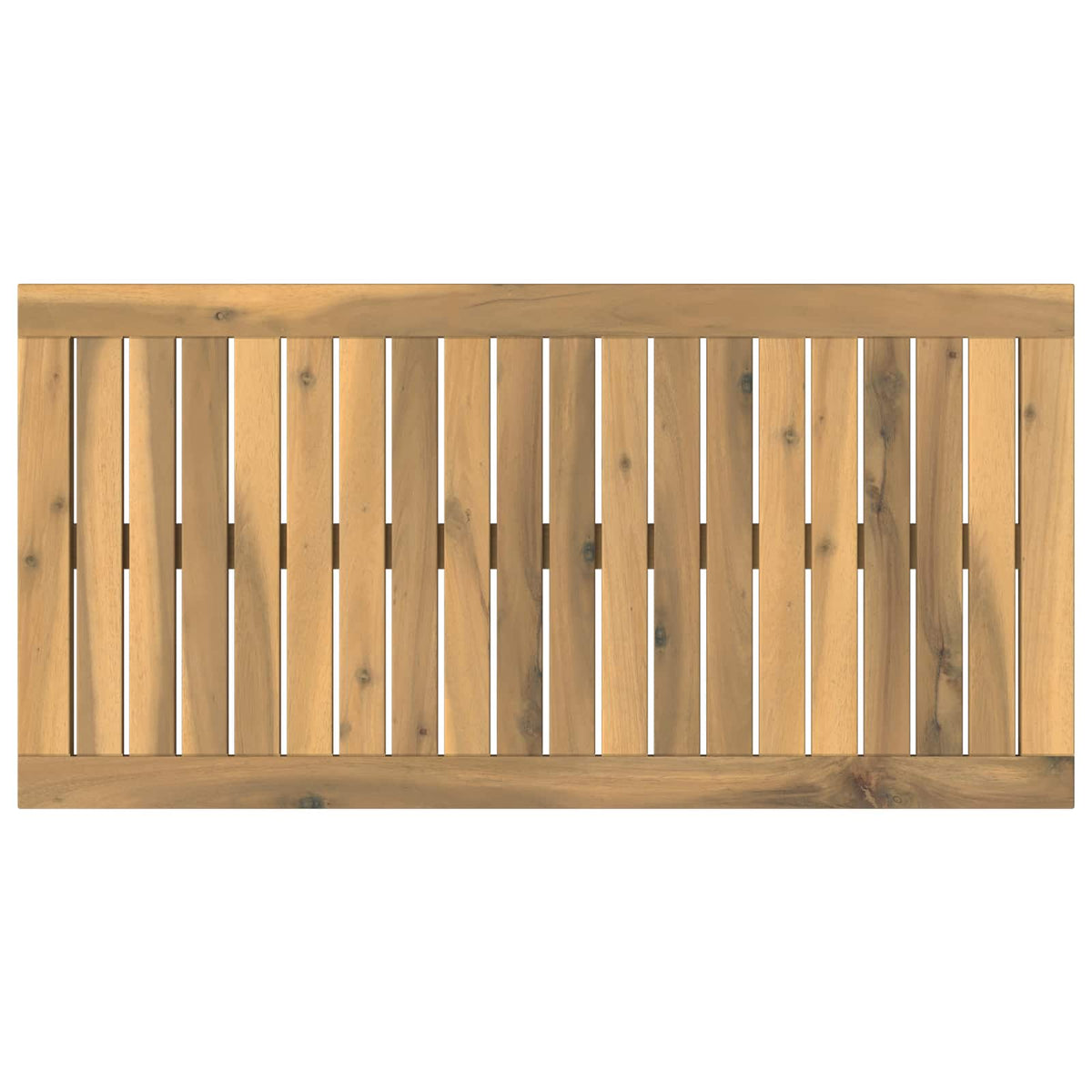Table Top 80.5 x 40 x 2 cm Rectangular Solid Acacia Wood White