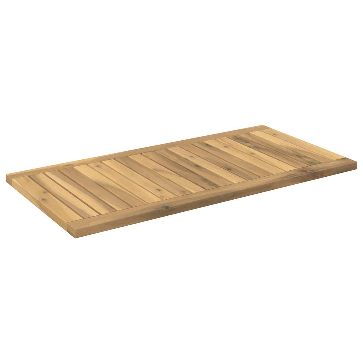 Table Top 80.5 x 40 x 2 cm Rectangular Solid Acacia Wood White