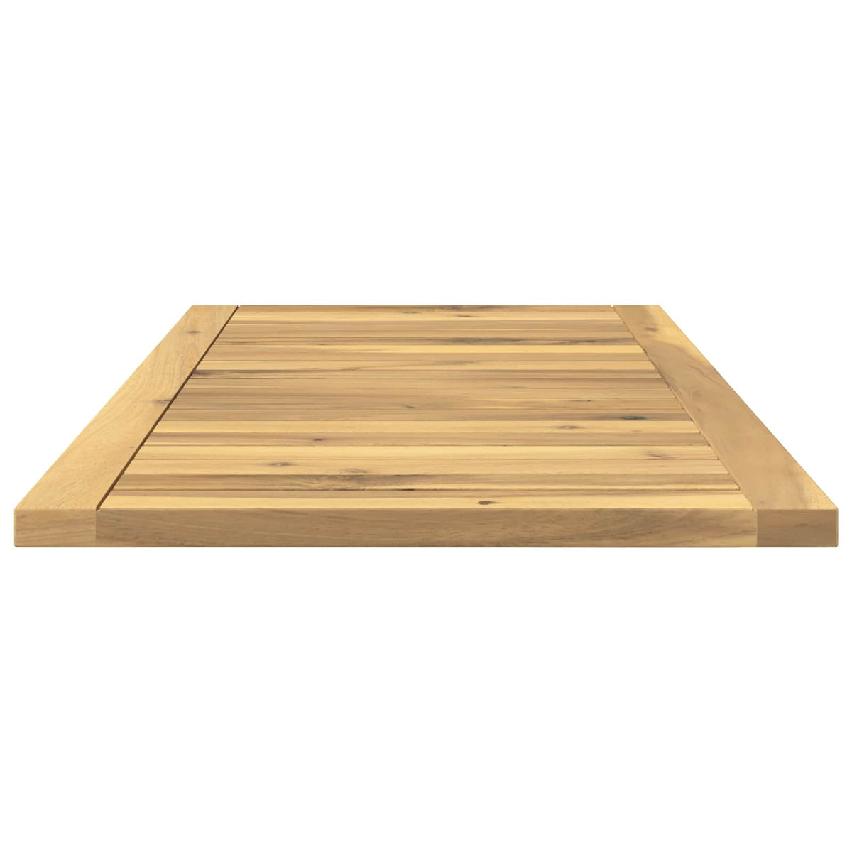 Table Top 80.5 x 40 x 2 cm Rectangular Solid Acacia Wood White
