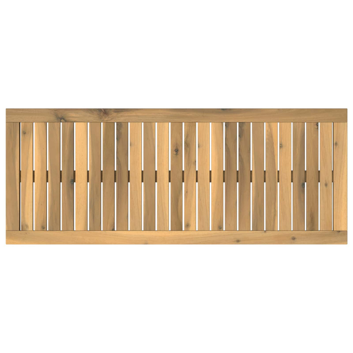 Table Top 100.5 x 40 x 2 cm Rectangular Solid Acacia Wood White