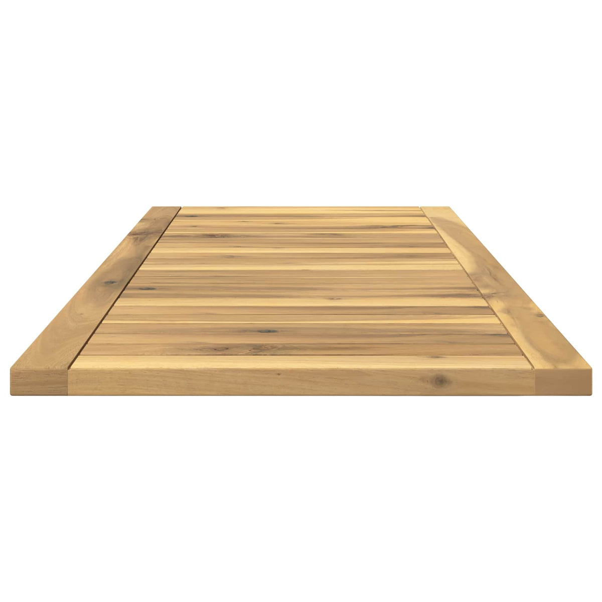 Table Top 100.5 x 40 x 2 cm Rectangular Solid Acacia Wood White