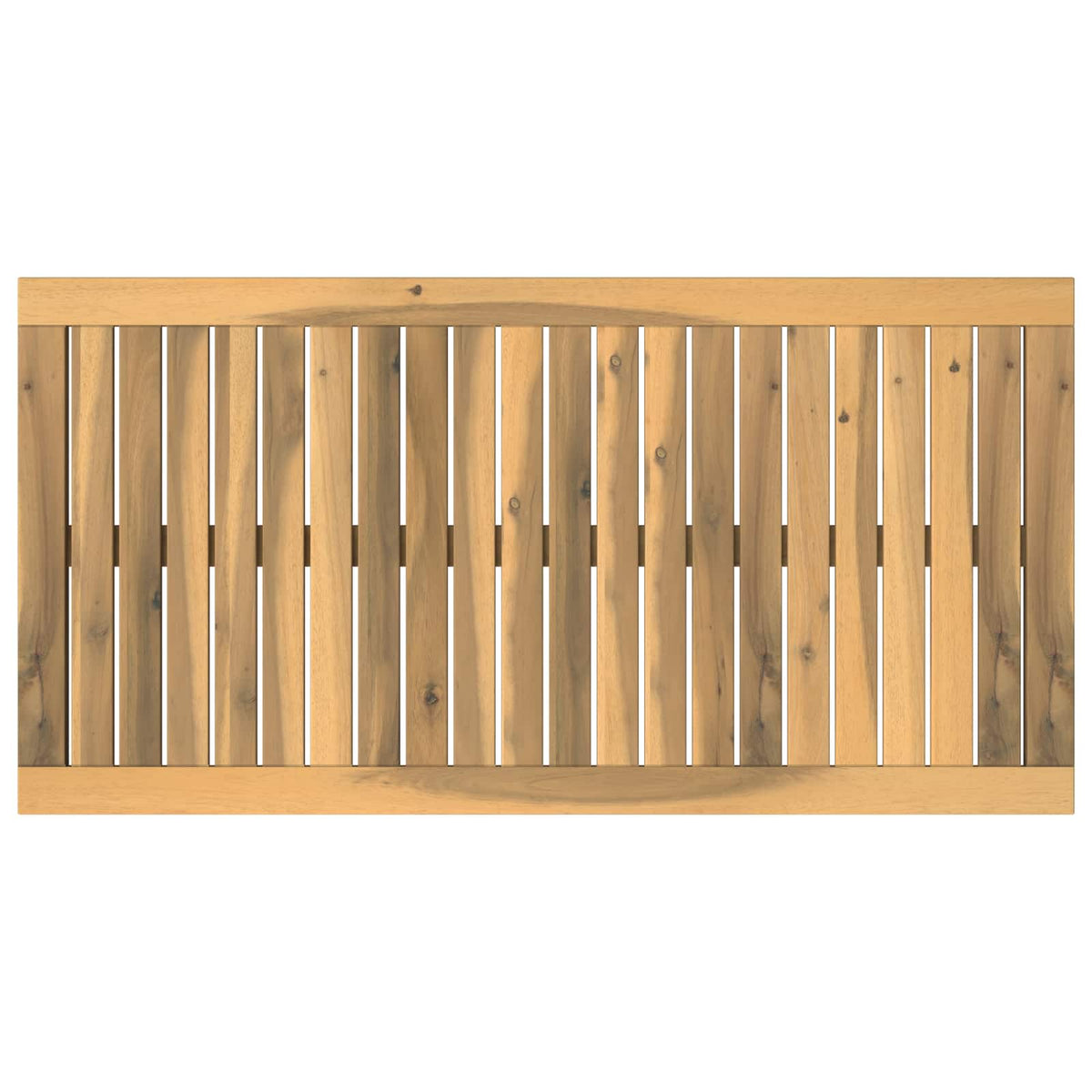 Table Top 88.5 x 45 x 2 cm Rectangular Solid Acacia Wood White