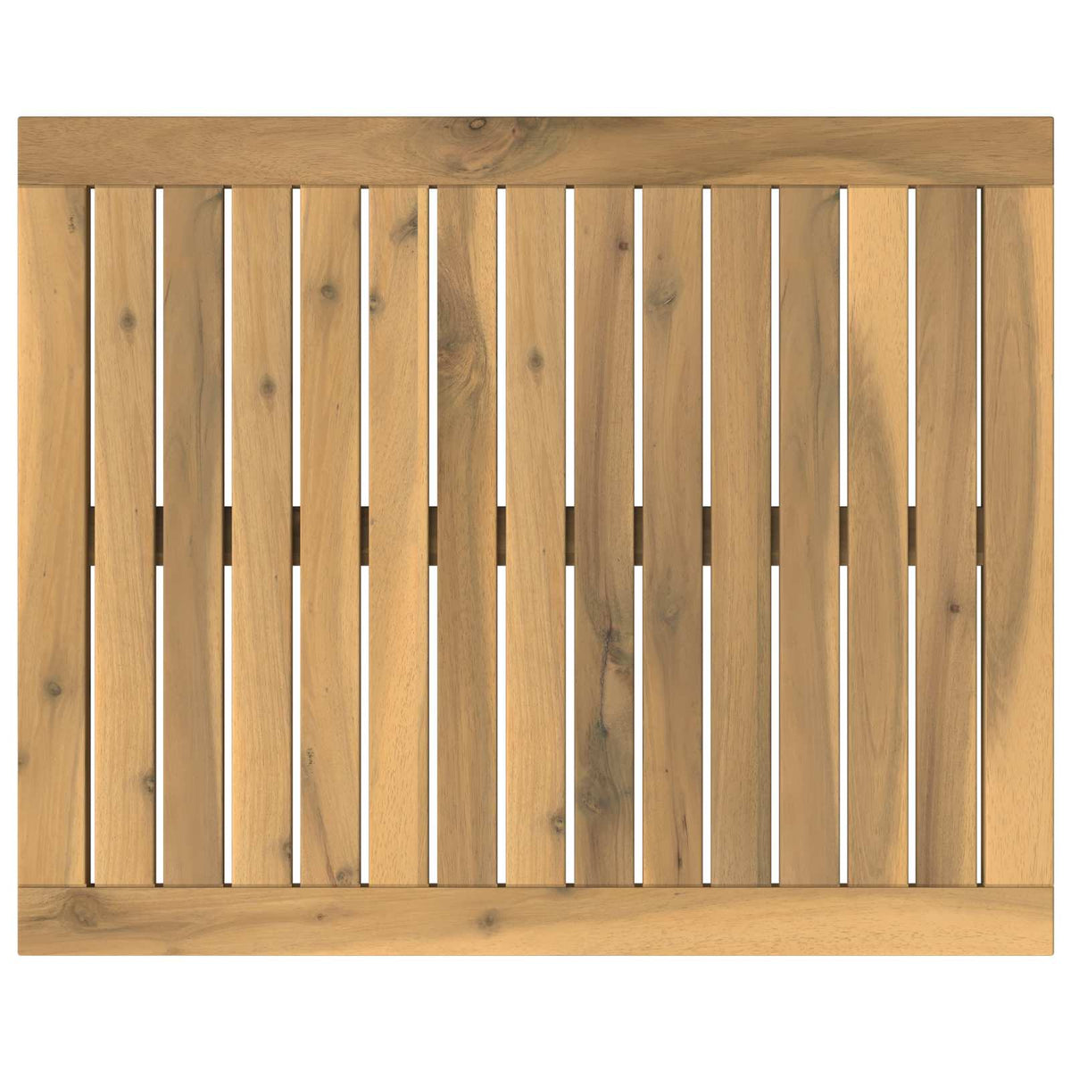 Table Top 60.5 x 49 x 2 cm Rectangular Solid Acacia Wood White