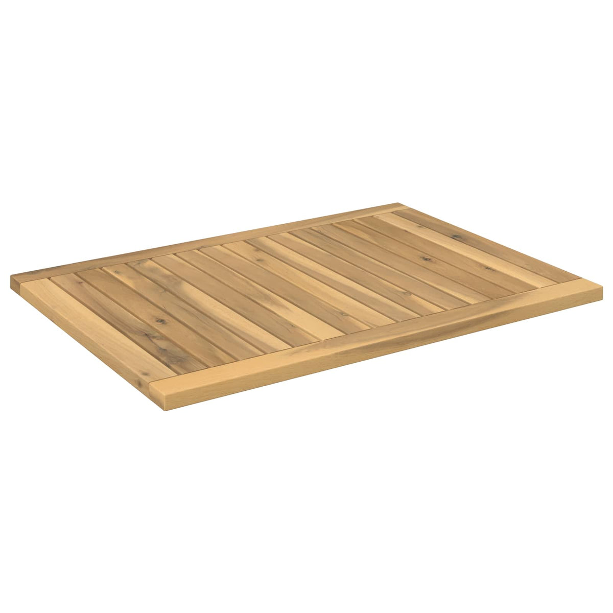 Table Top 68.5 x 49 x 2 cm Rectangular Solid Acacia Wood White
