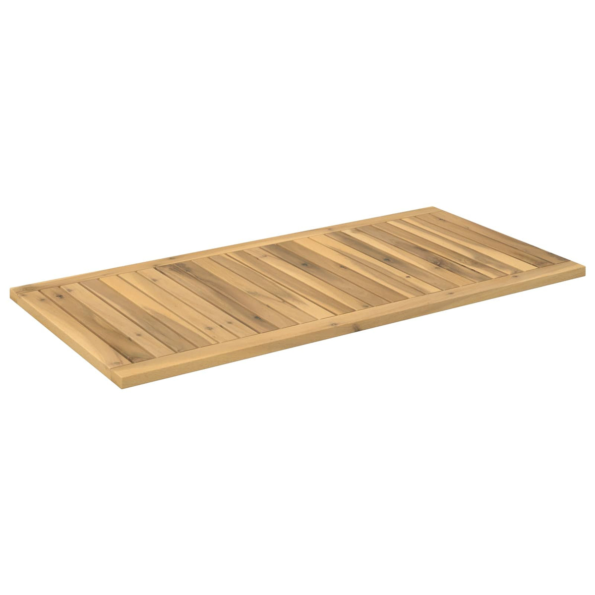 Table Top 100.5 x 49 x 2 cm Rectangular Solid Acacia Wood White