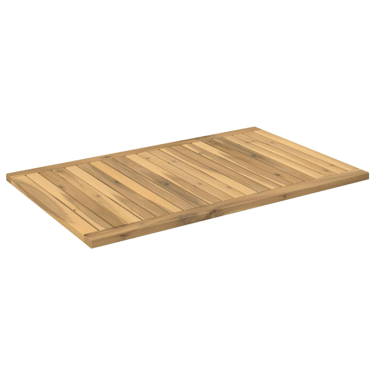 Table Top 88.5 x 55 x 2 cm Rectangular Solid Acacia Wood White