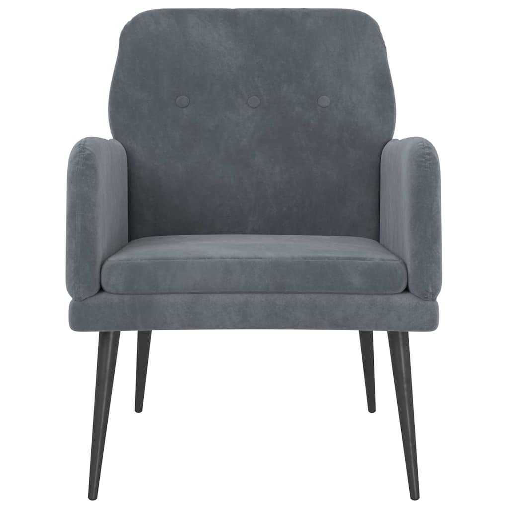 Armchair Dark Grey Velvet