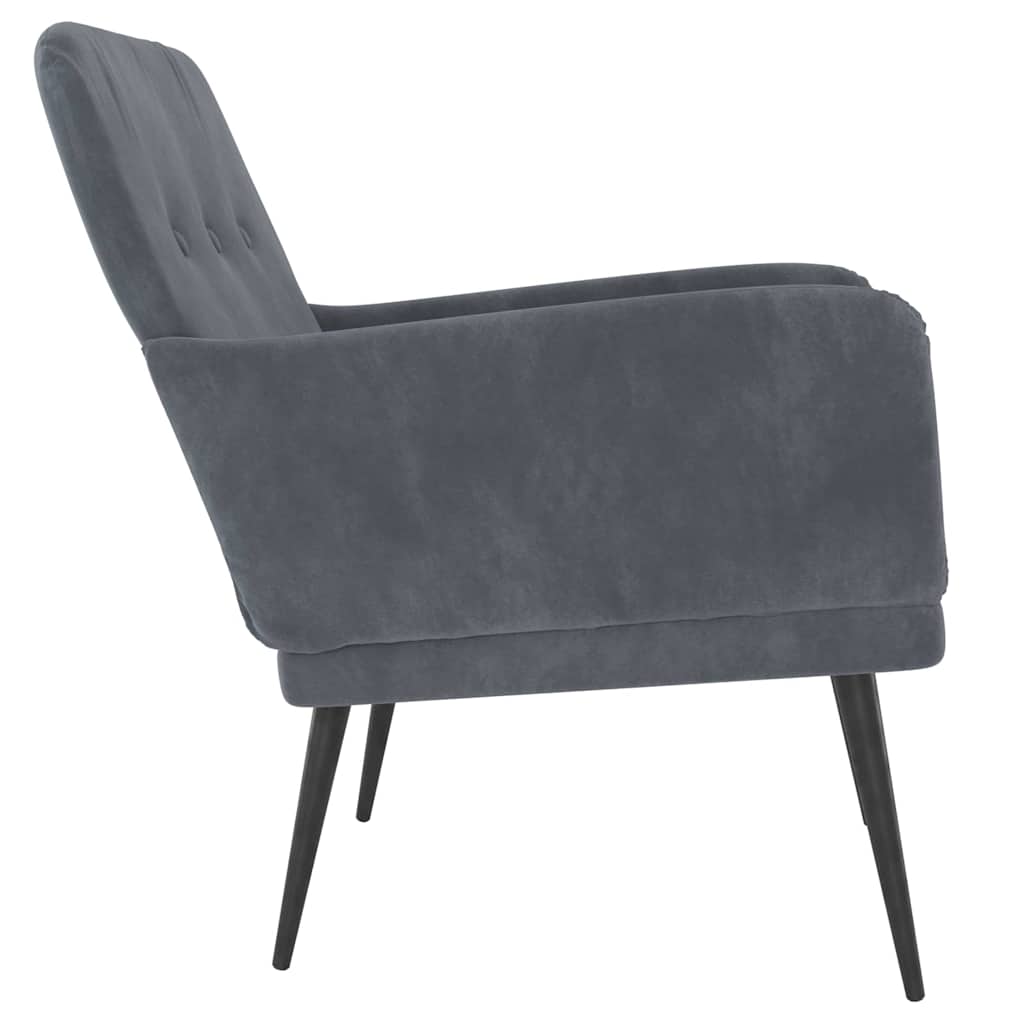 Armchair Dark Grey Velvet