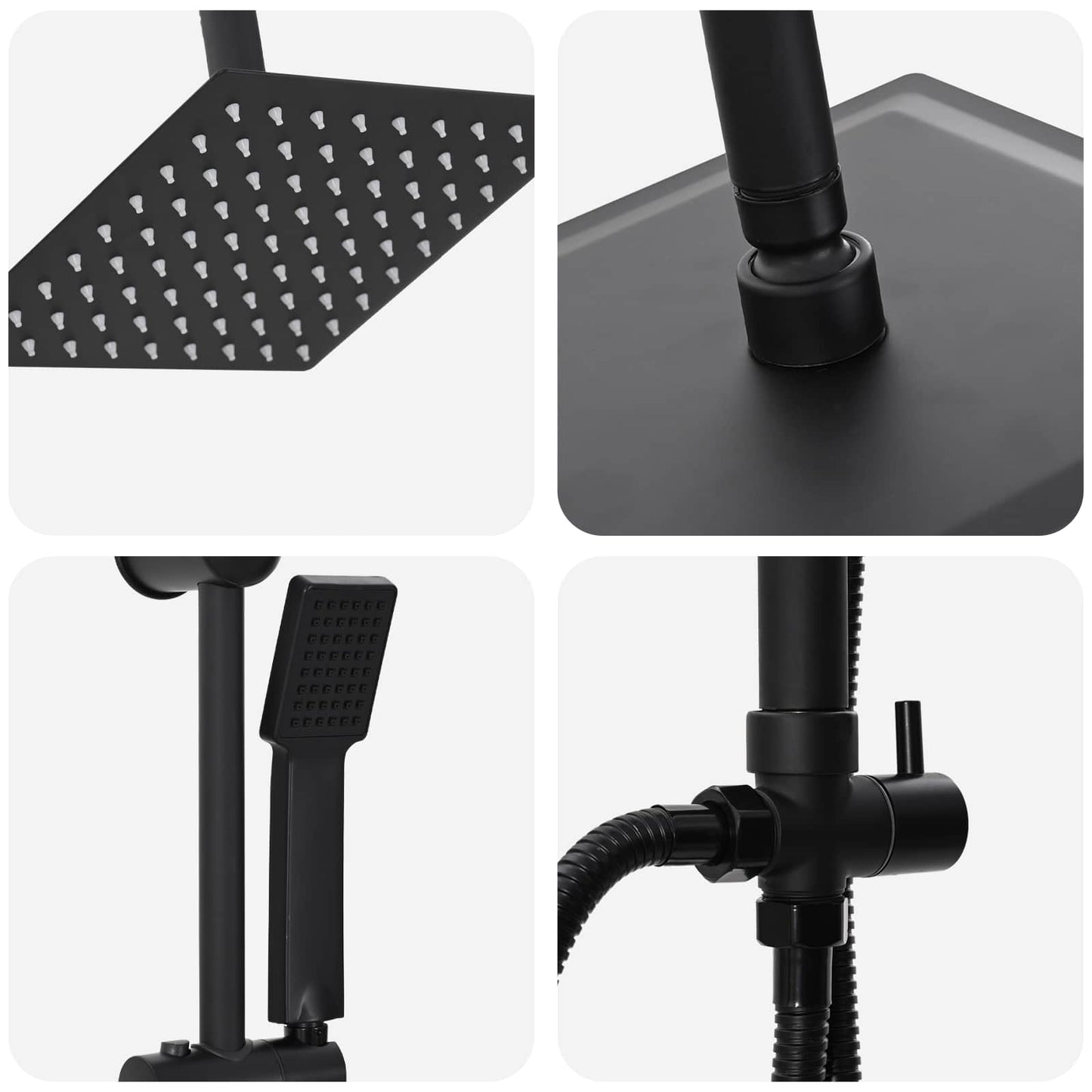 Shower System Black 47 x 20 x 95 cm Stainless Steel