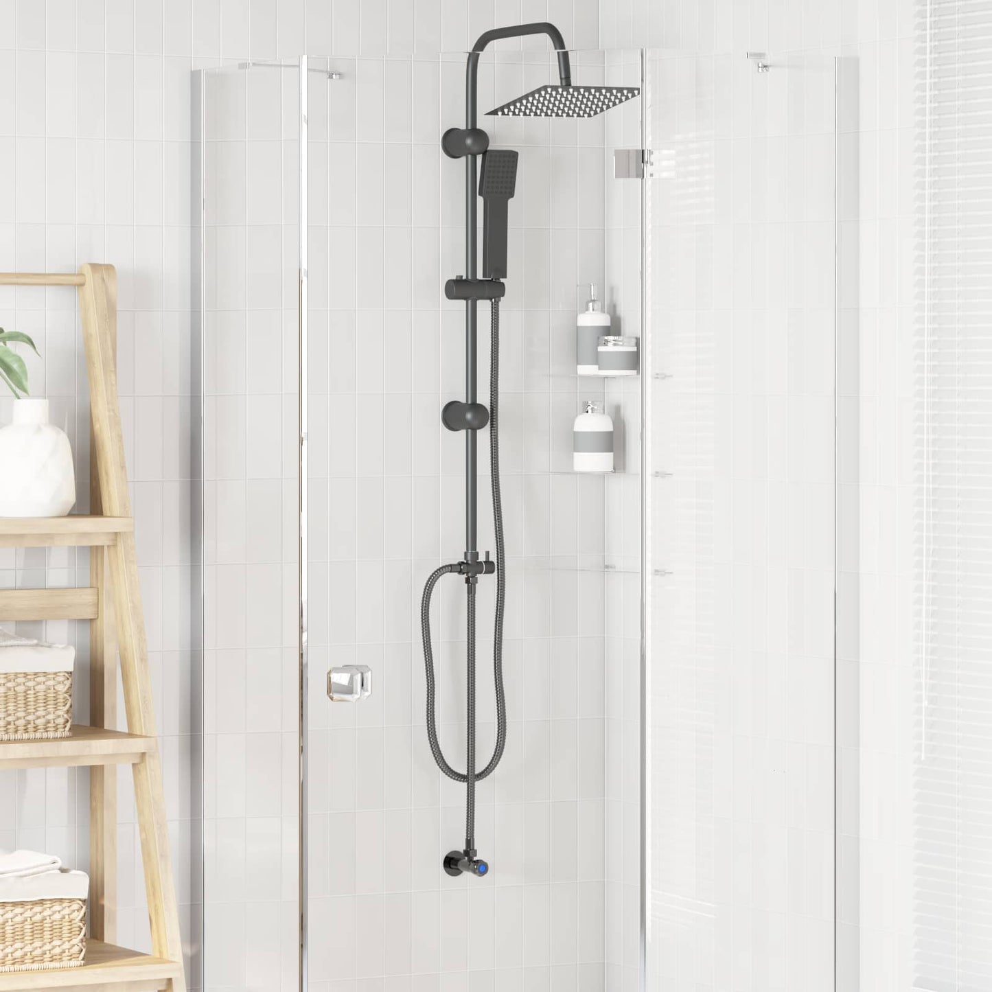 Shower System Black 47 x 20 x 95 cm Stainless Steel