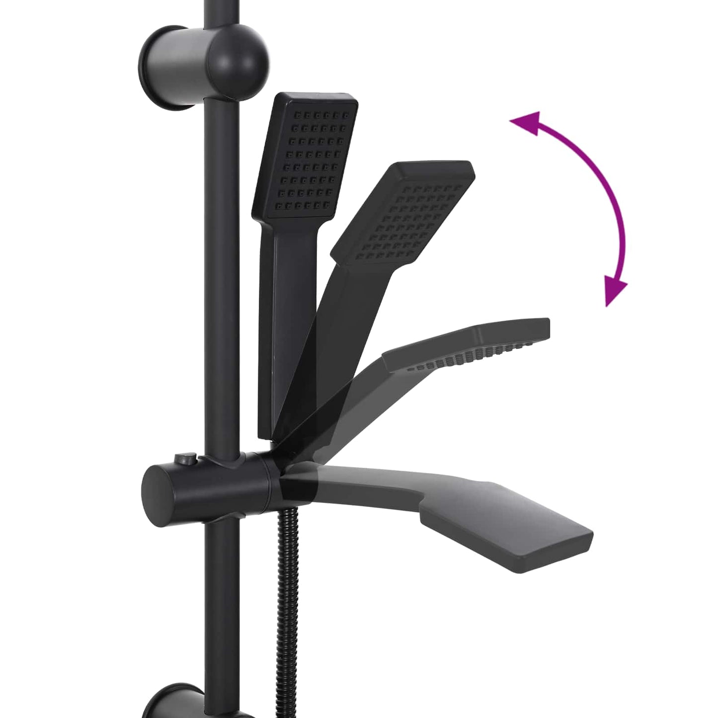 Shower System Black 47 x 20 x 95 cm Stainless Steel