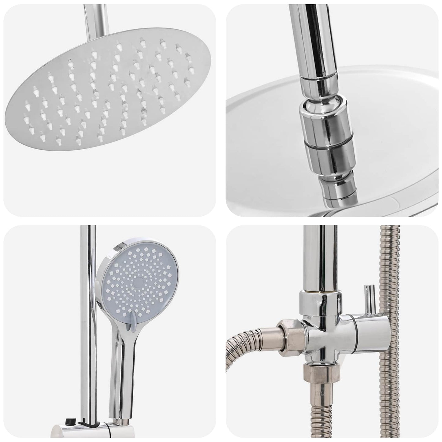 Shower System Silver 47 x 20 x 95 cm Stainless Steel