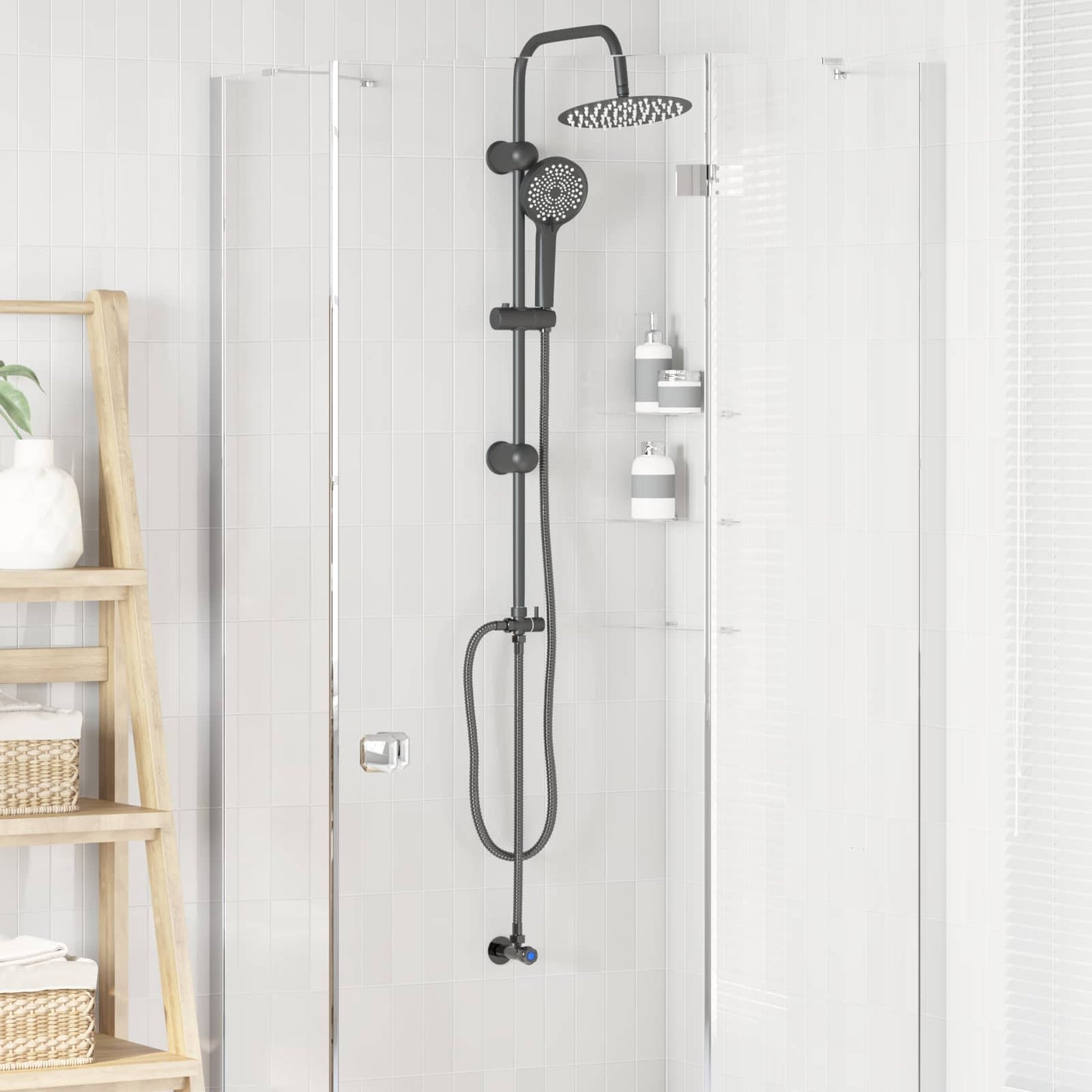 Shower System Black 47 x 20 x 95 cm Stainless Steel