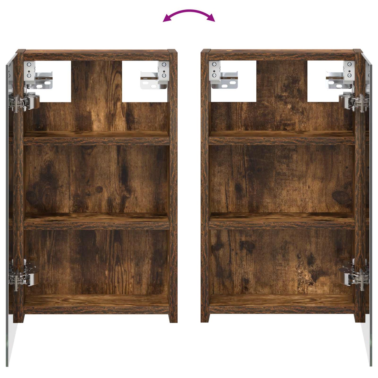 Bathroom Mirror Cabinet Smoked Oak 30 x 10.5 x 50 cm
