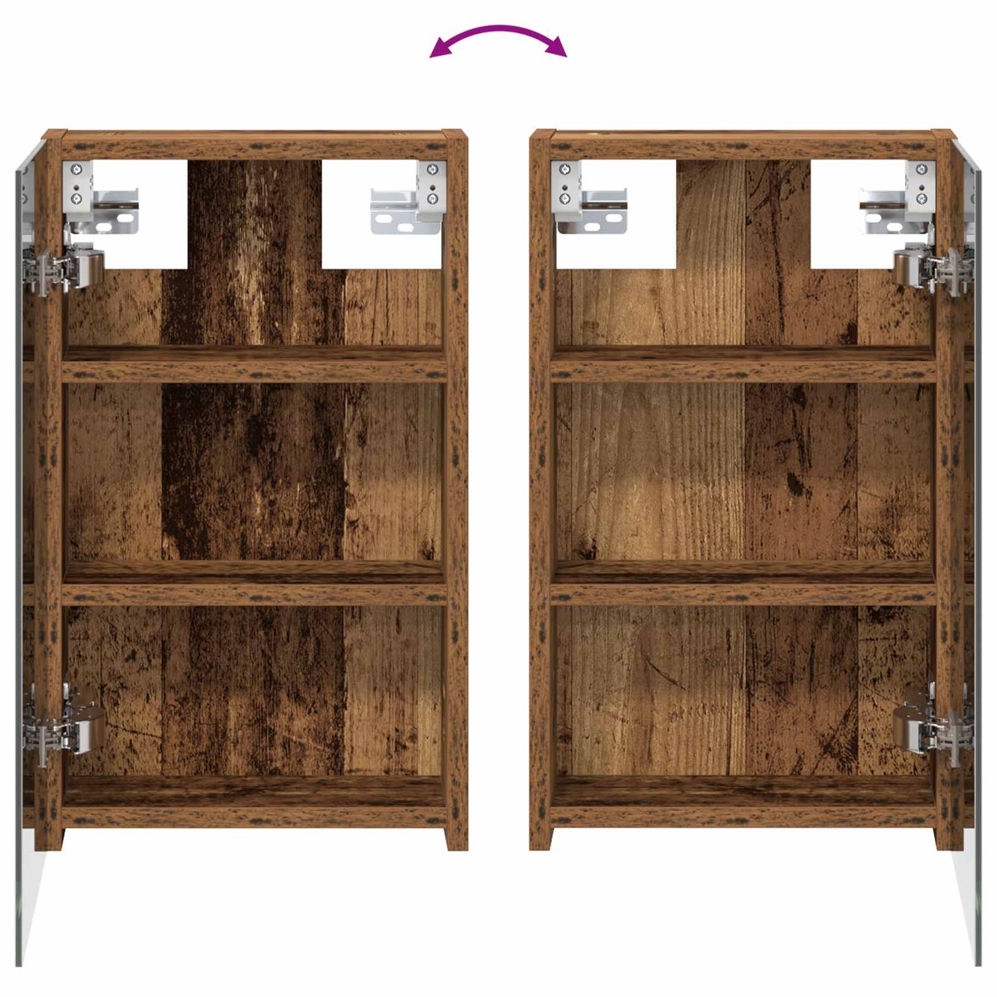 Bathroom Mirror Cabinet Old Wood 30 x 10.5 x 50 cm