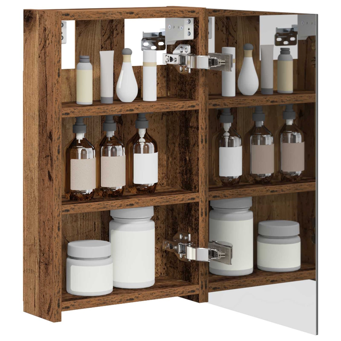 Bathroom Mirror Cabinet Old Wood 30 x 10.5 x 50 cm