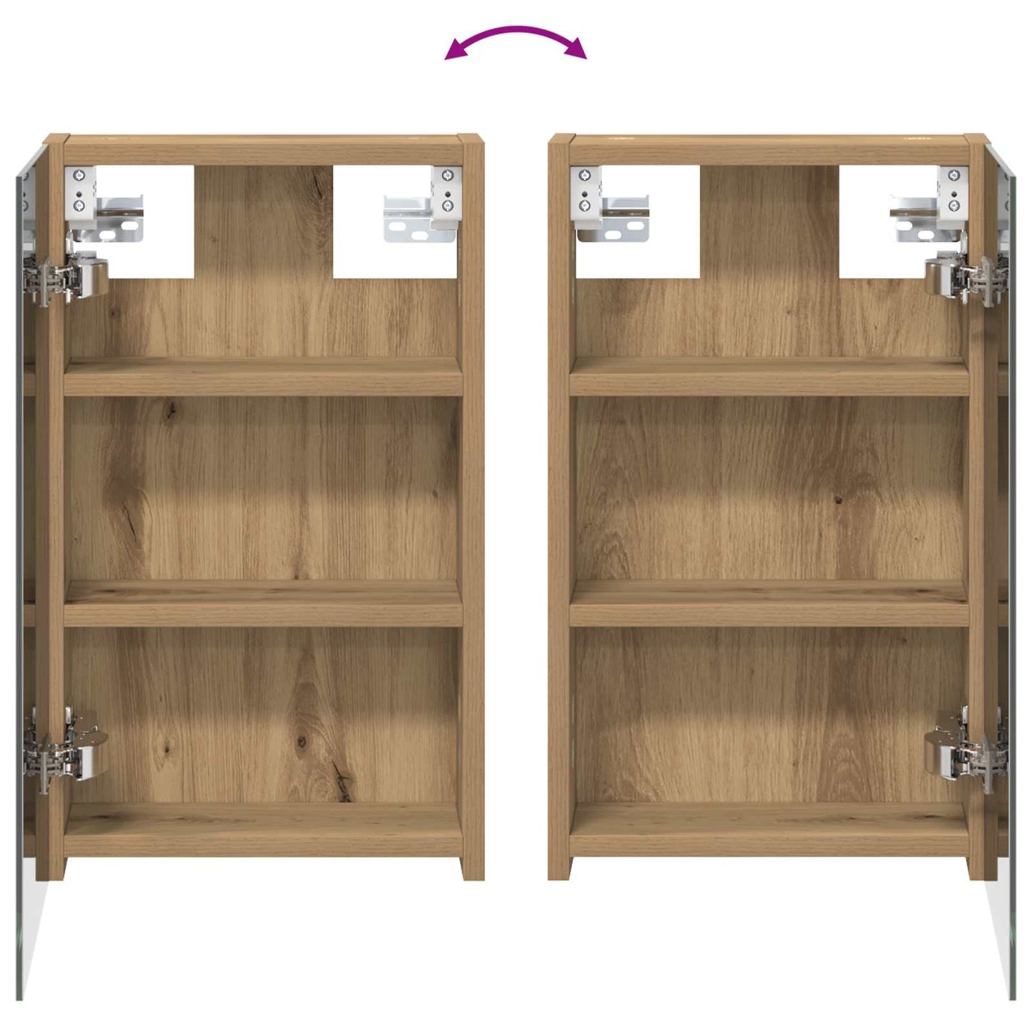 Bathroom Mirror Cabinet Artisian Oak 30 x 10.5 x 50 cm