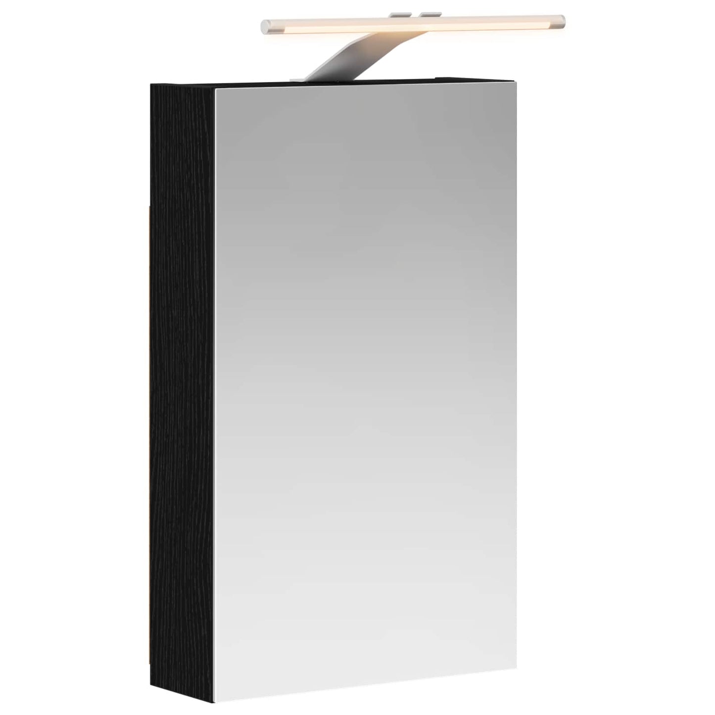 Bathroom Mirror Cabinet Black Oak 30 x 10.5 x 50 cm