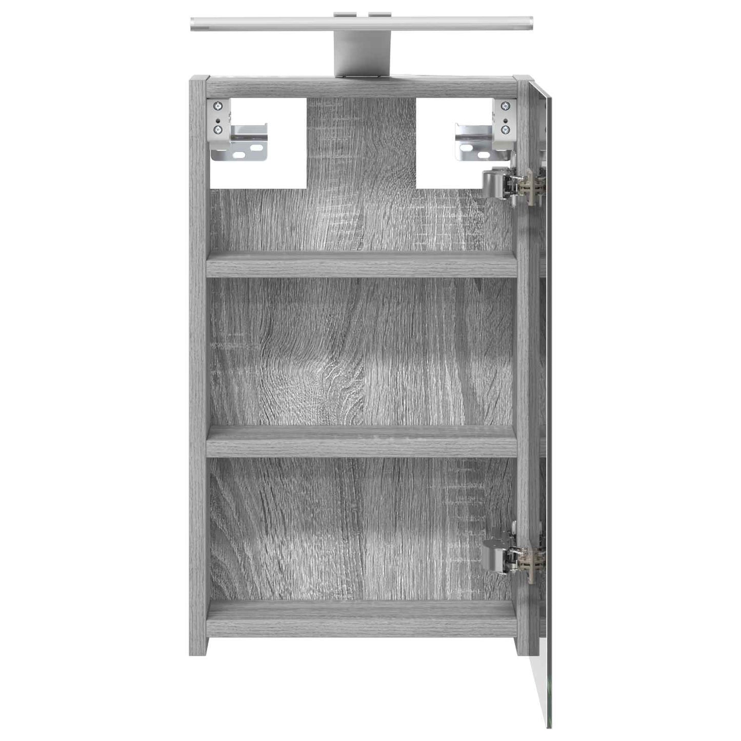 Bathroom Mirror Cabinet Grey Sonoma 30 x 10.5 x 50 cm
