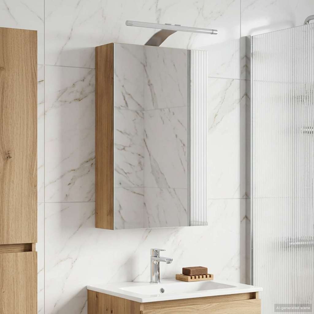 Bathroom Mirror Cabinet Artisian Oak 30 x 10.5 x 50 cm