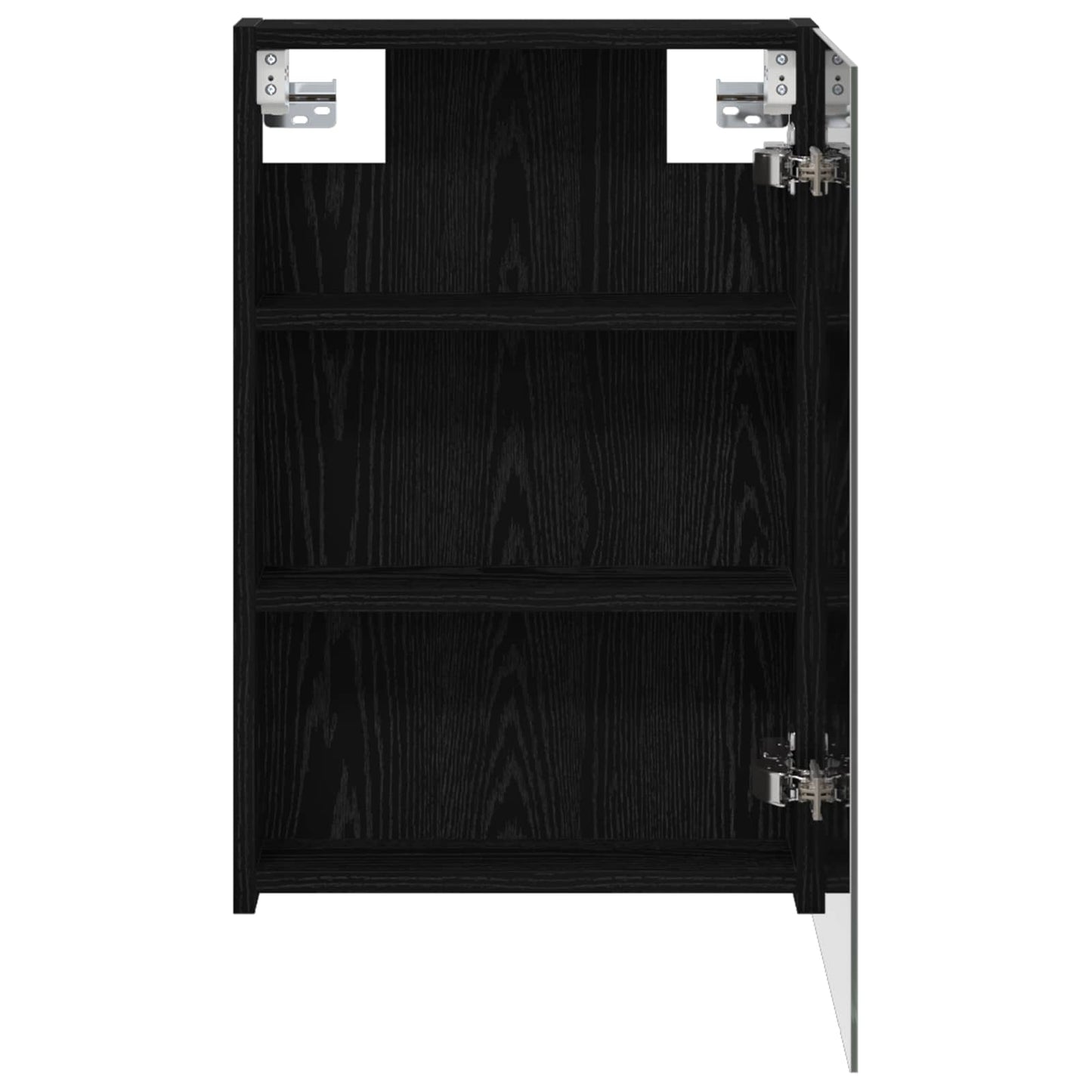 Bathroom Mirror Cabinet Black Oak 40 x 10.5 x 60.5 cm