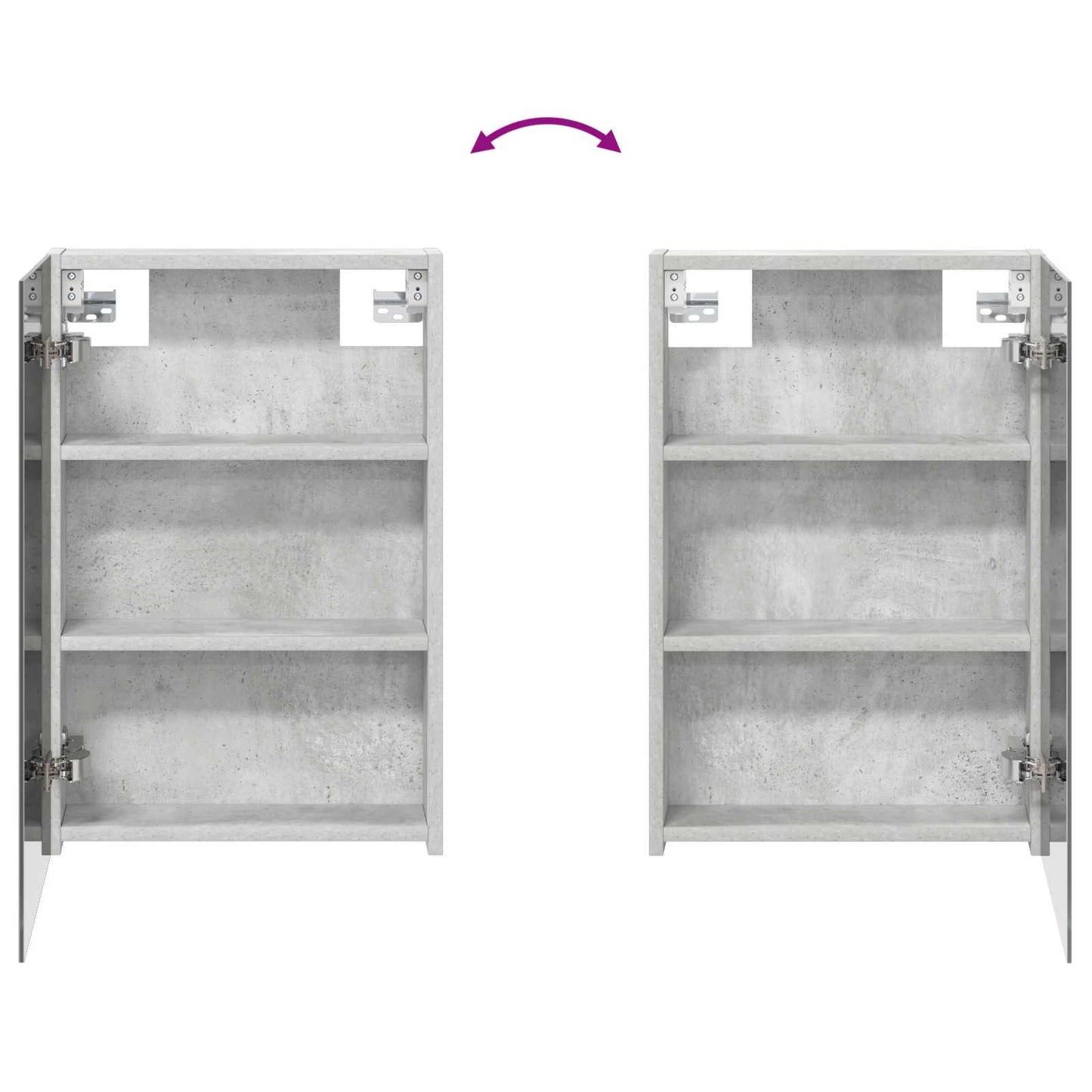 Bathroom Mirror Cabinet Concrete Grey 40 x 10.5 x 60.5 cm